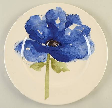 Blue Poppy 12" Chop Plate (Round Platter)
