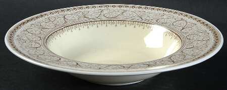Lady Evelyn Brown Rim Soup Bowl by Royal Worcester