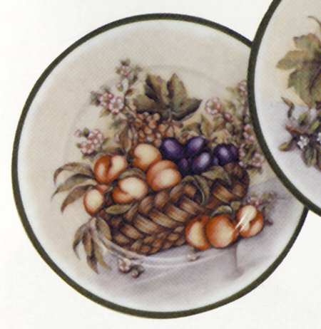 Baskets of Fruit Dessert/Pie Plate by Rochard