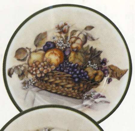 Baskets of Fruit Dessert/Pie Plate by Rochard