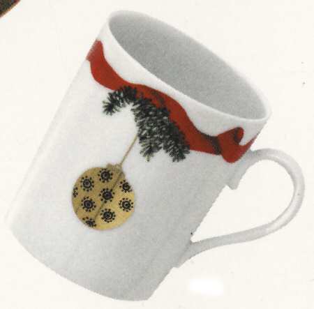 Christmas Ribbon Mug by Rochard