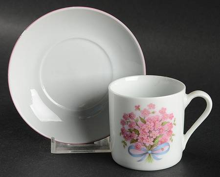 REU7 Flat Demitasse Cup & Saucer Set