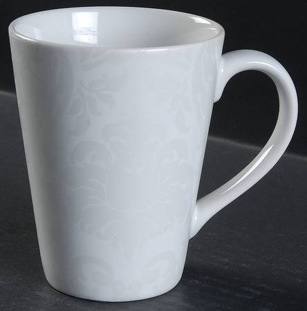 Damask Collection White Mug