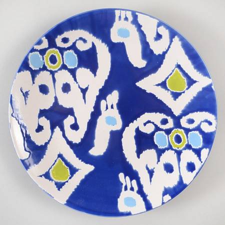 Ikat Blue Salad Plate
