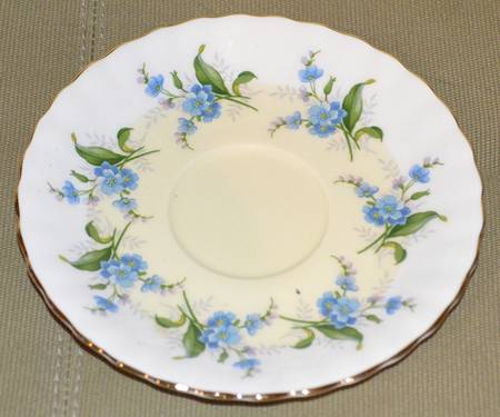 Forget Me Not (Yellow Center) Saucer for Demitasse Cup