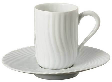 Atlantide Flat Demitasse Cup & Saucer Set by Raynaud