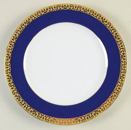 Gold Buffet Blue Salad Plate
