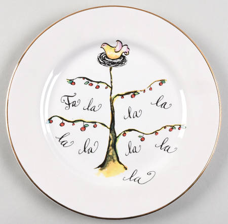 Deck the Halls (Fruit) Salad Plate by Rosanna