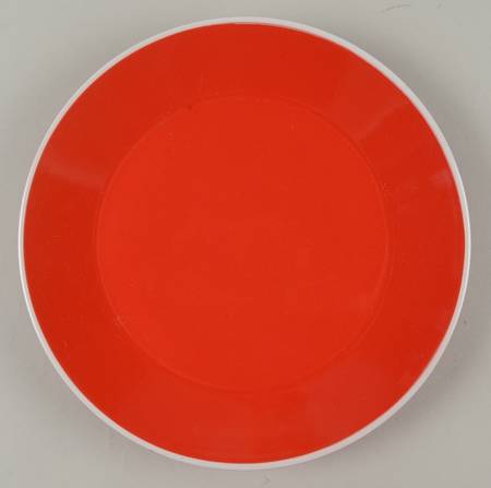 Angled Rim Orange Flame Salad Plate