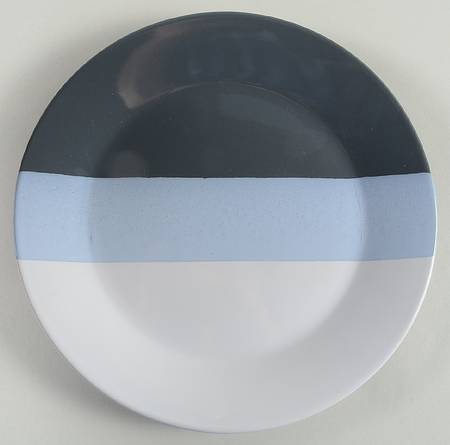 Tri Band Sleek Gray Salad Plate