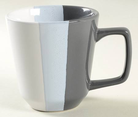 Tri Band Sleek Gray Mug