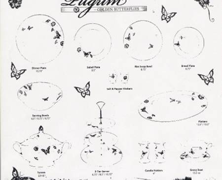 Pilgrim Golden Butterflies by Royal Design