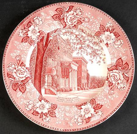 Historic Salem Red (Floral Rim) by Royal Staffordshire