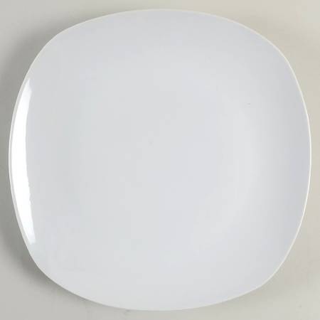 White Square Dinner Plate