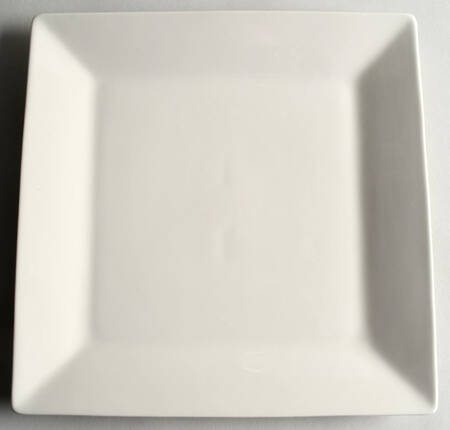 White Square Dinner Plate
