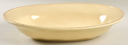 Cucina Almond Cream 12" Oval Serving Bowl