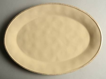 Cucina Almond Cream 14" Oval Serving Platter