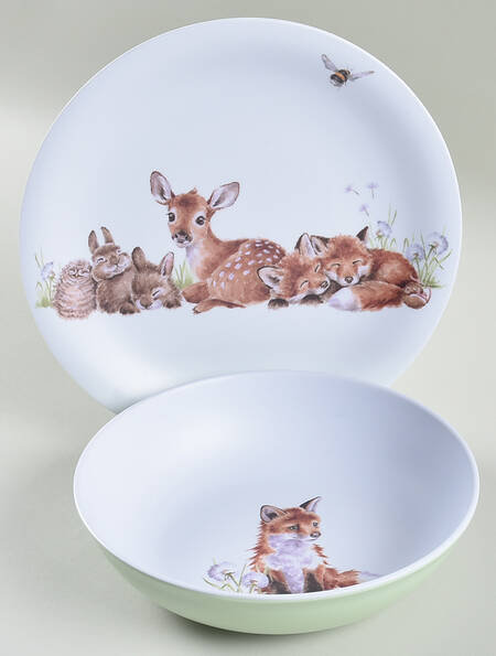 Wrendale Designs (2 Piece) Child's Set (Plate & Bowl)