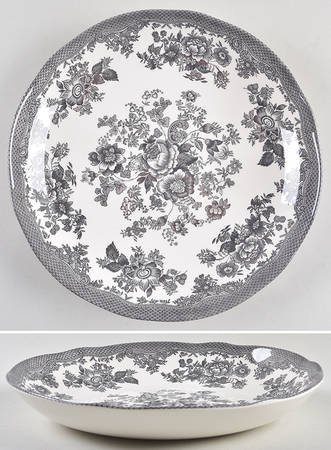 Asiatic Pheasant (Rosalie) Gray 9" Individual Pasta Bowl