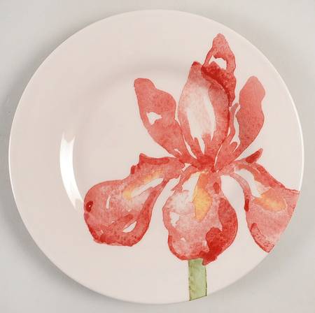 Red Iris Salad Plate