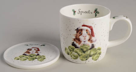 Wrendale Designs Christmas Mug & Coaster Set