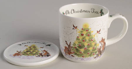 Wrendale Designs Christmas Mug & Coaster Set