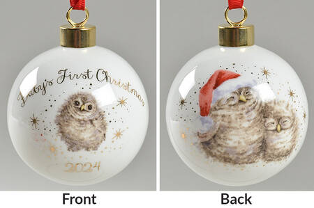 Wrendale Designs Christmas 2024 Baby's First Christmas Bauble Ornament