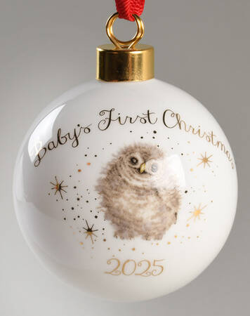 Wrendale Designs Christmas 2025 Baby's First Christmas Bauble Ornament