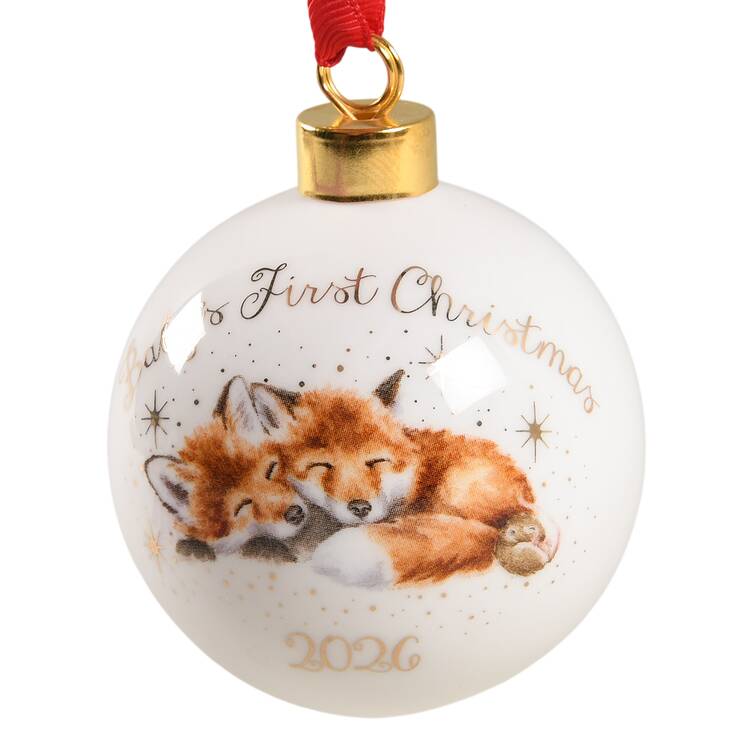 Wrendale Designs Christmas 2026 Baby's First Christmas Bauble Ornament