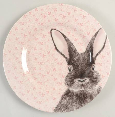 Chintz Rabbit Pink Salad Plate