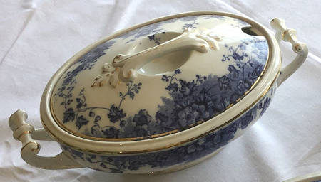 Montrose Blue Oval Tureen & Lid by Ralph Hamersley