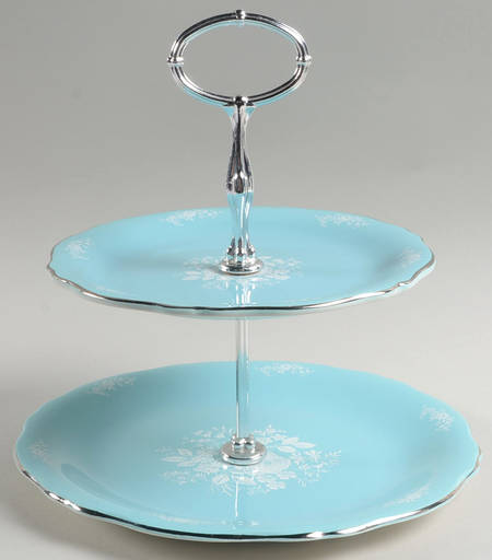 RWI248 2 Tiered Serving Tray (Dinner & Salad Plate)