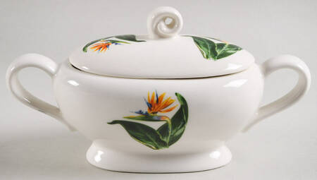 Bird of Paradise Sugar Bowl & Lid