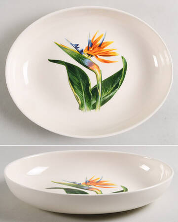 Bird of Paradise 10" Oval Vegetable Bowl