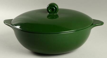 California Modern Dark Green Round Covered Vegetable by Santa Anita