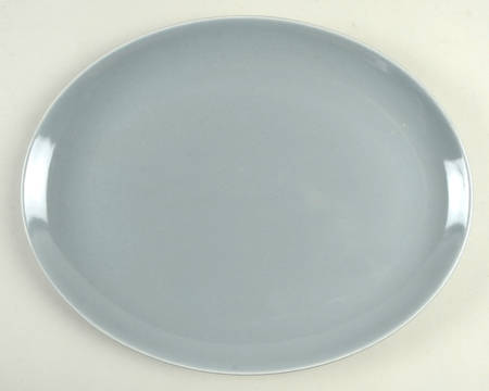 California Modern Gray (Glossy) 13" Oval Serving Platter by Santa Anita