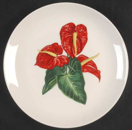 Red Anthurium Salad Plate