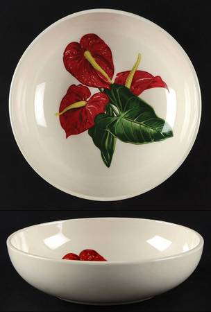 Red Anthurium Coupe Soup Bowl