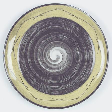 Stylized Spirals Brown and Yellow by Santa Anita