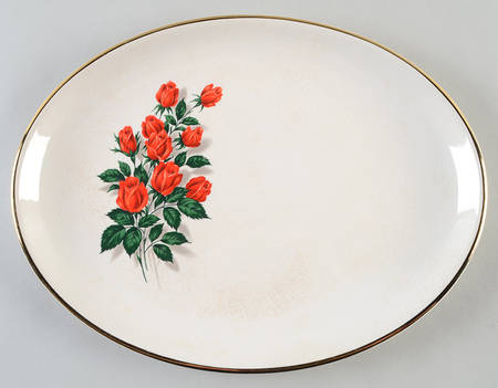 American Beauty 13" Oval Serving Platter by Sabin