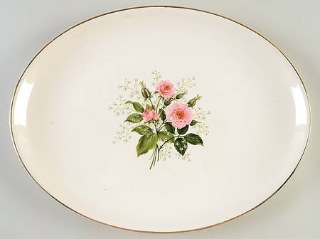 Cathy Rose (Smooth Edge) 13" Oval Serving Platter