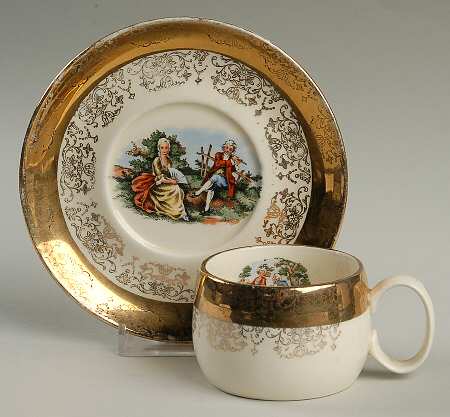 SAB1 Flat Demitasse Cup & Saucer Set