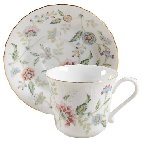 Buckingham Flat Cup & Saucer Set by Sadek