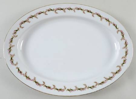Rosebud Garland 16" Oval Serving Platter by Saji