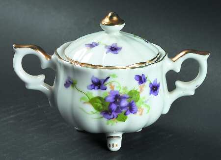 Sweet Violet Mini Sugar Bowl & Lid