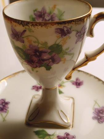 Sweet Violet Chocolate Cup & Saucer Set