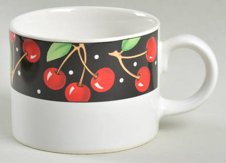 Cherries (No Verge) Flat Cup by Sakura