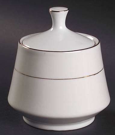 Classic Gold (White) Sugar Bowl & Lid