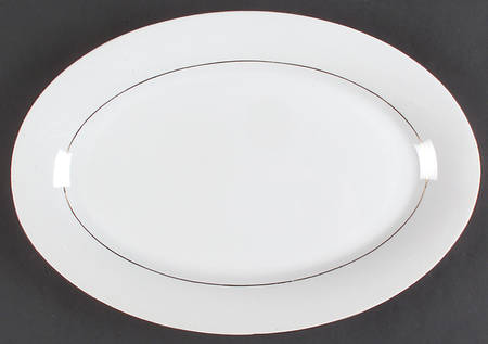 Classic Gold (White) 14" Oval Serving Platter
