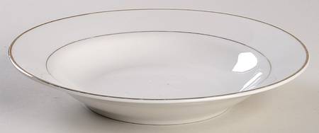 Classic Gold (White) Rim Soup Bowl